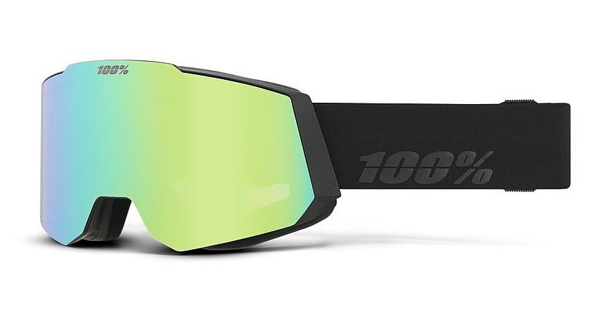 maschera da sci 100% Snowcraft Hiper - Black/Green