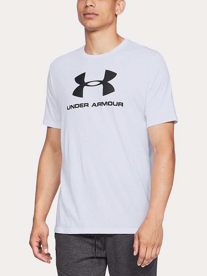 рубашка Under Armour Sportstyle Logo - White/Black - men´s