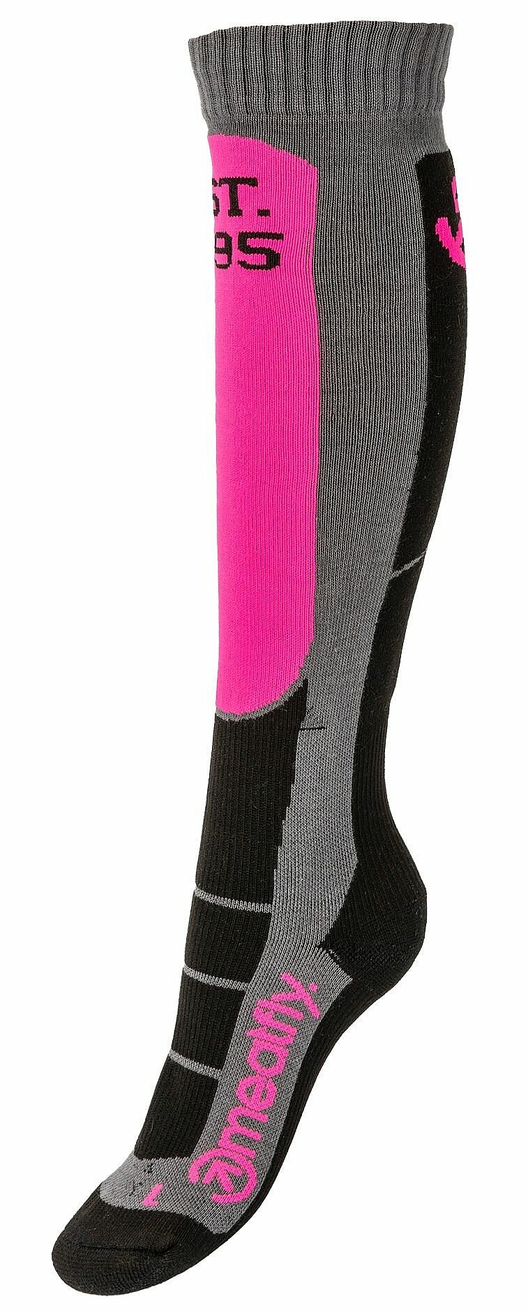 chaussettes Meatfly Leeway - Pink/Grey