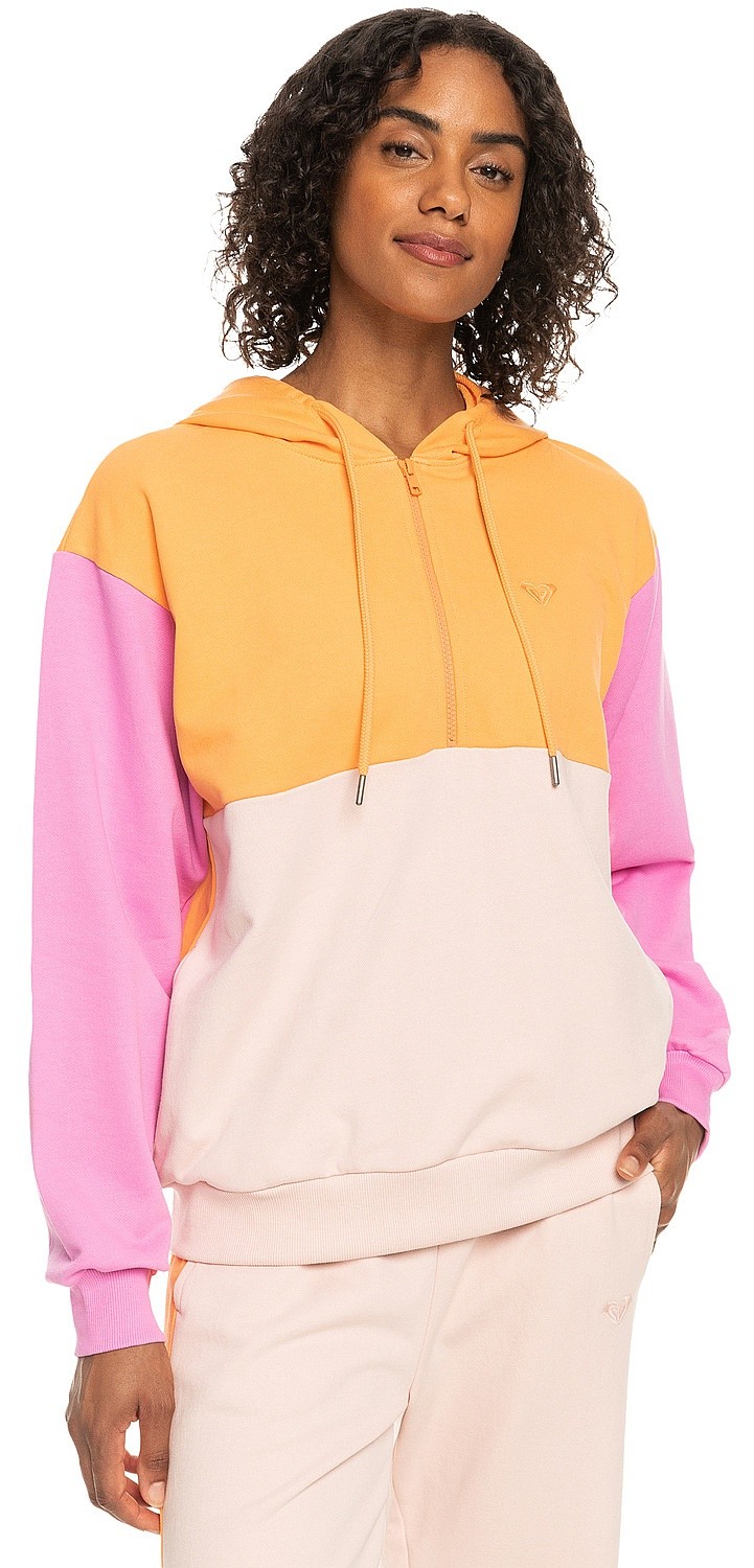 mikina Roxy Essential Energy Cblock Hoodie - NGZ0/Mock Orange