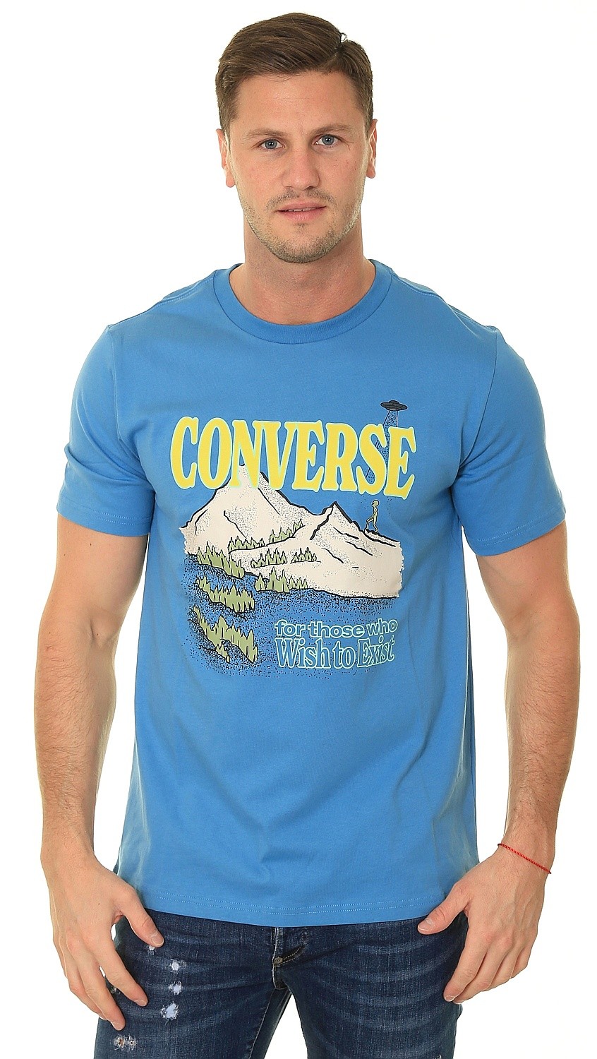 T-shirt Converse Alien Mountain Graphic/10023998 - A03/Dutch Blue
