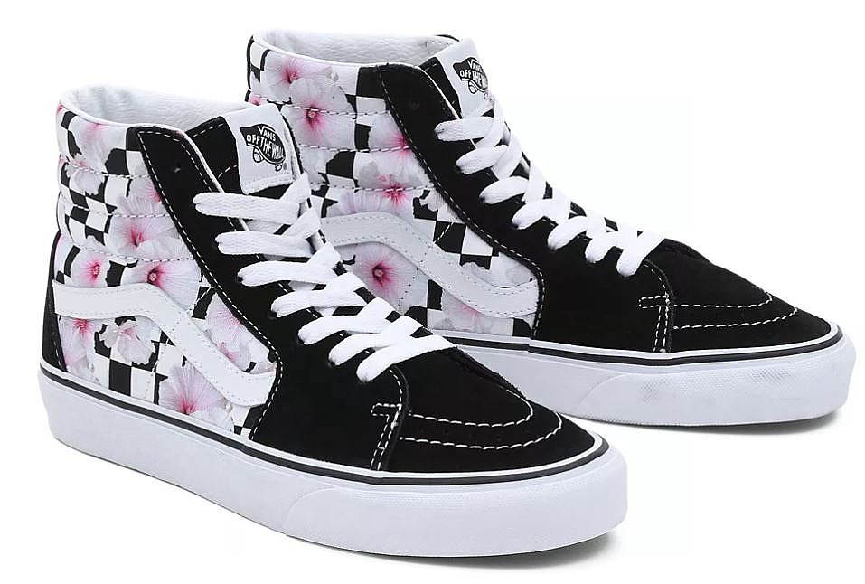 обувь Vans Sk8-Hi Hibiscus Check - Black