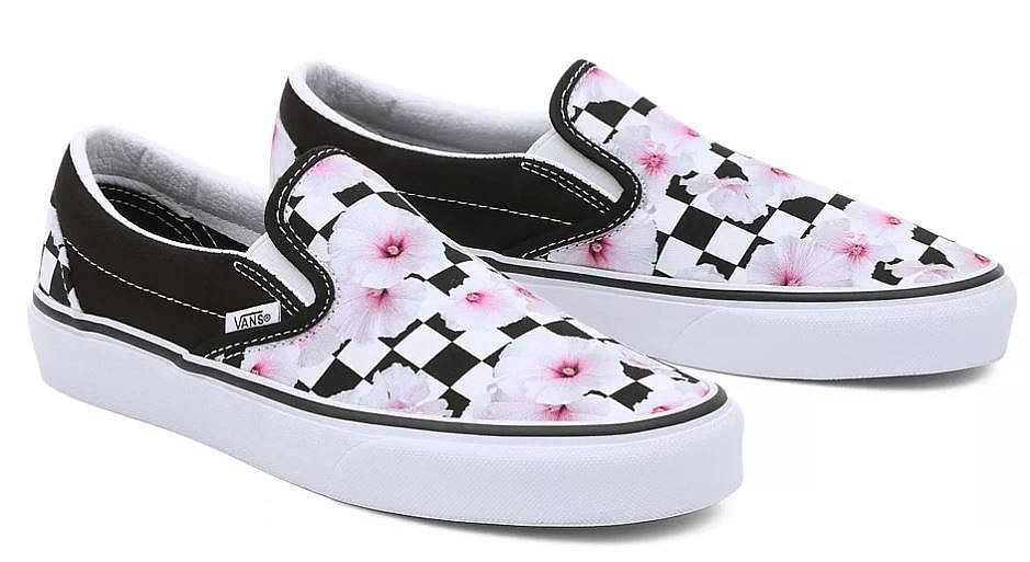 chaussures Vans Classic Slip-On - Hibiscus Check/Black