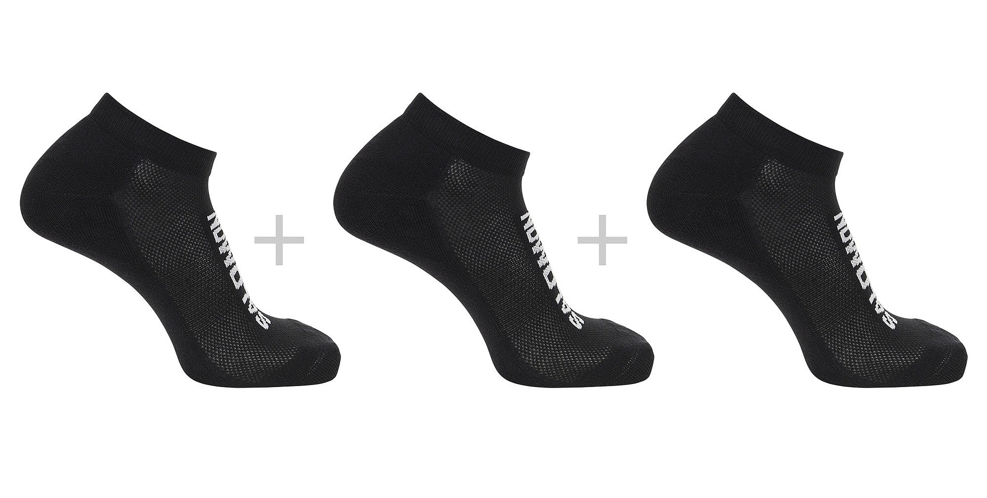 chaussettes Salomon Everyday Low 3 Pack - Black/Black/Black