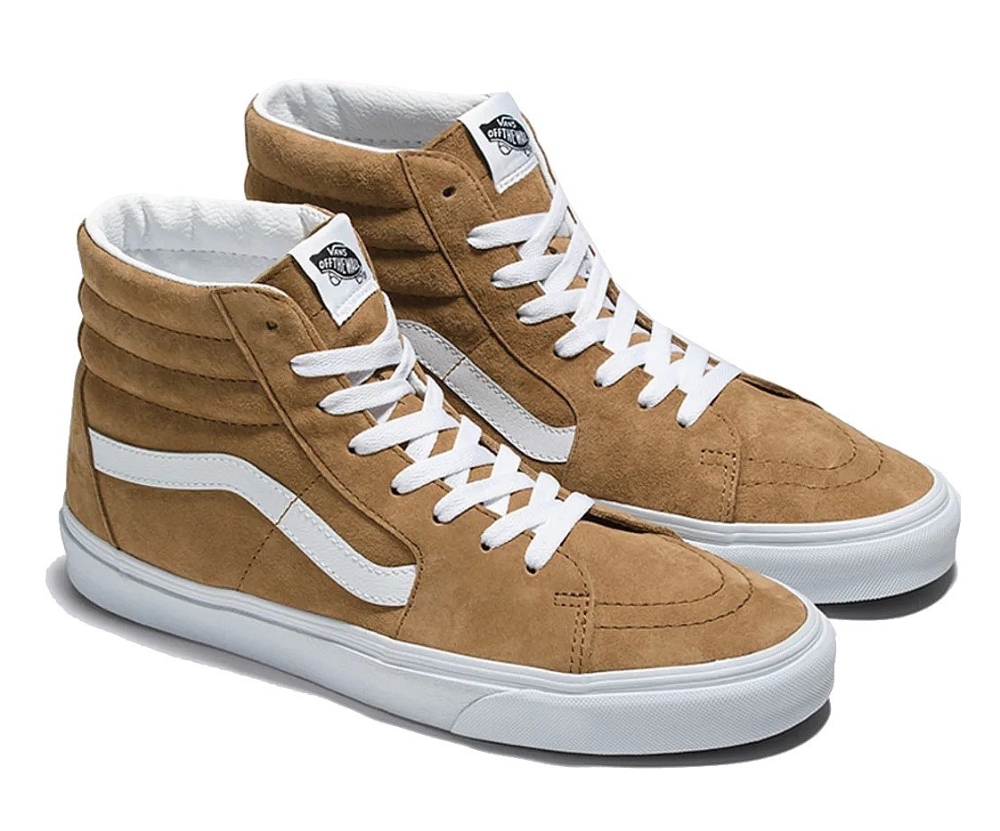 chaussures Vans Sk8-Hi - Pig Suede Tobacco Brown