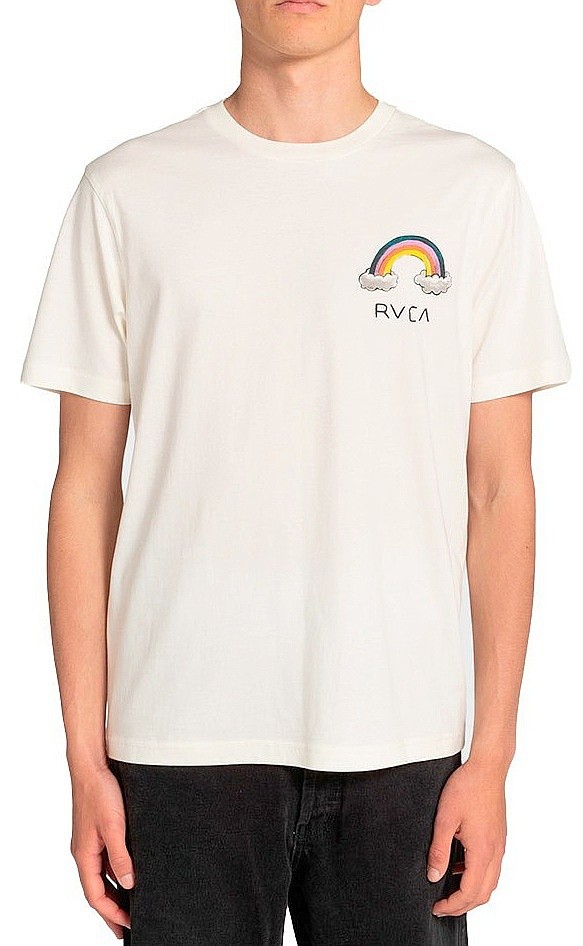 T-shirt RVCA Rainbow Connection - Vintage White - women´s