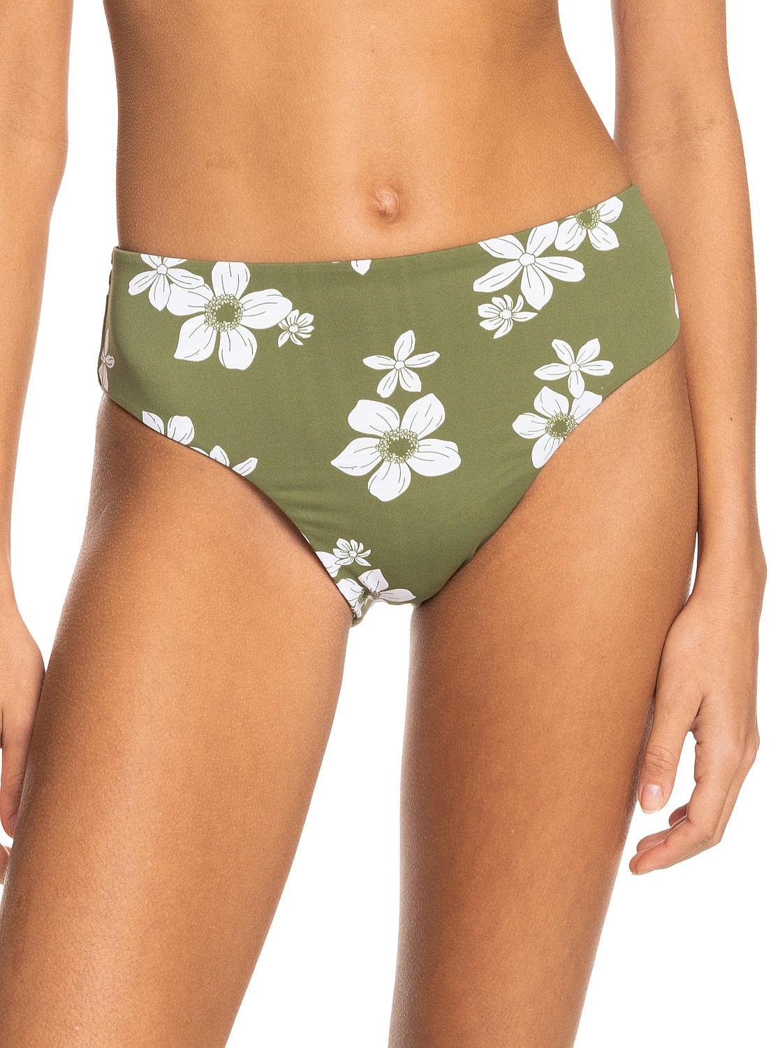 Badeanzug Roxy Retro Revo Bikini HL Midwaist - GNG6/Loden Green Surfrider Spirit S - women´s