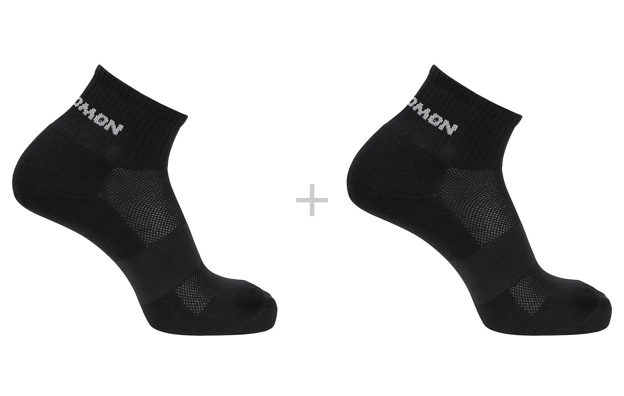 chaussettes Salomon Evasion 2 Pack - Black/Black