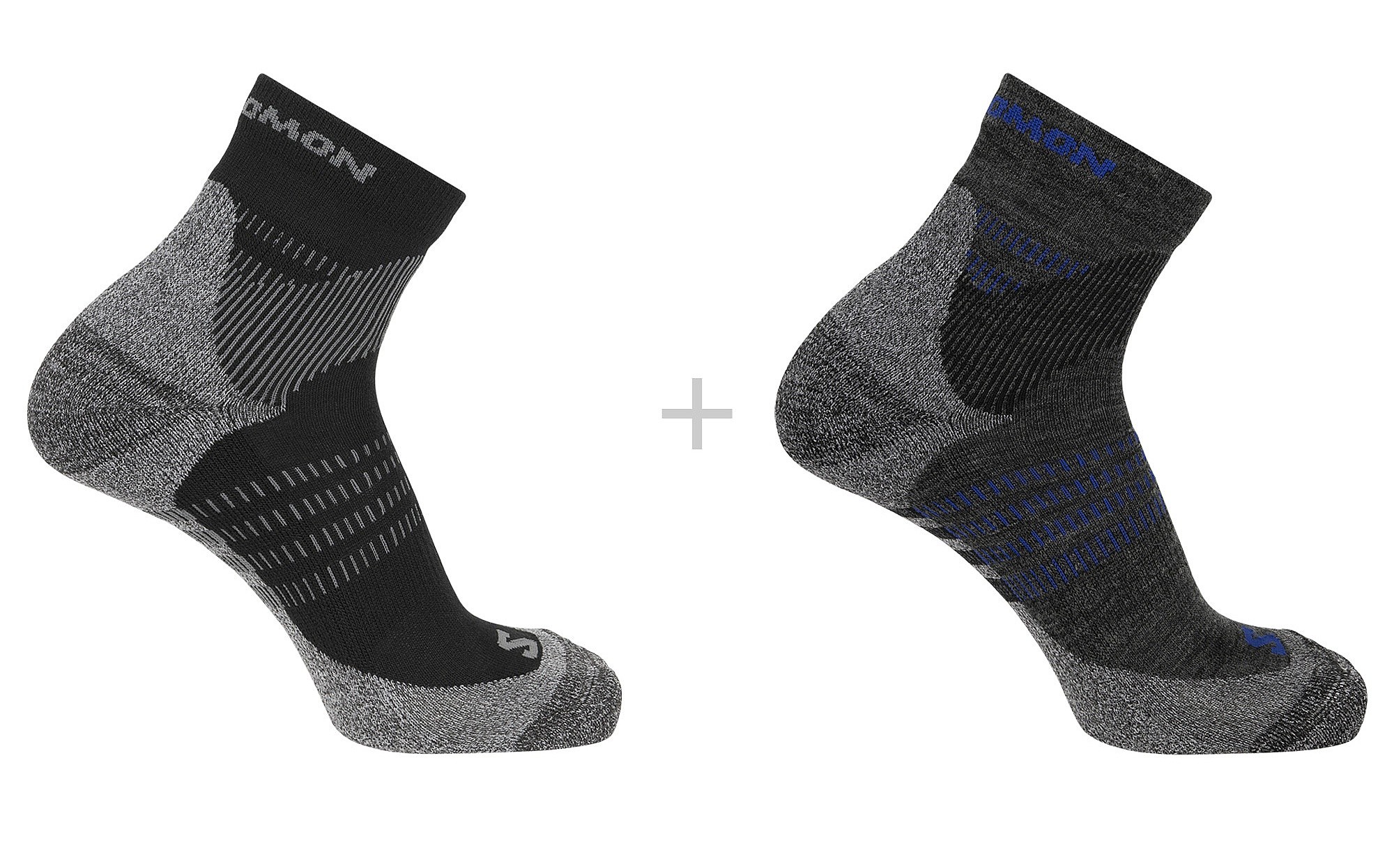 chaussettes Salomon X Ultra Access Quarter 2 Pack - Anthracite/Black