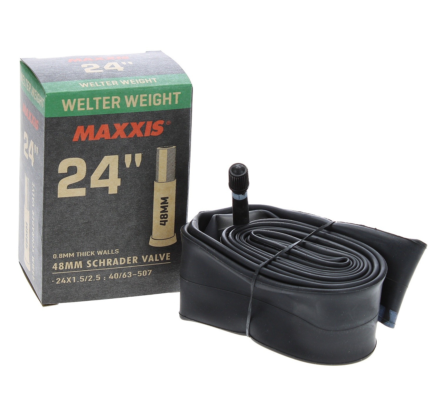 duša Maxxis Welter Weight Auto-SV 48mm 24"x1.50"-2.50" - Black
