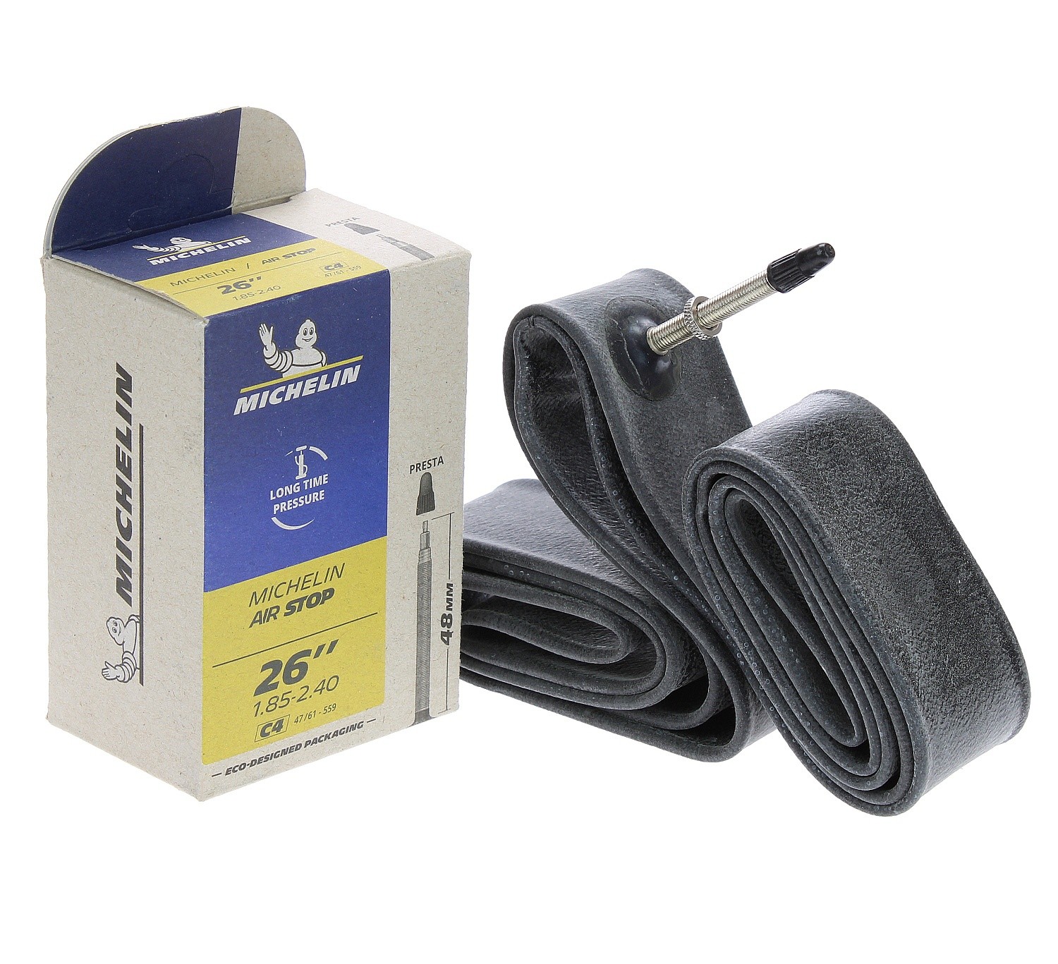 chambre à air Michelin Air Stop Gal-FV 48mm 26"x1.85"-2.40" - 004185/Black
