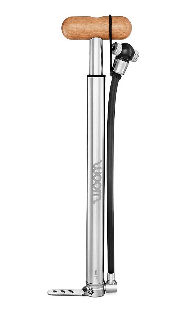 pompka Woom Airflo - Gloss Aluminium/Wood