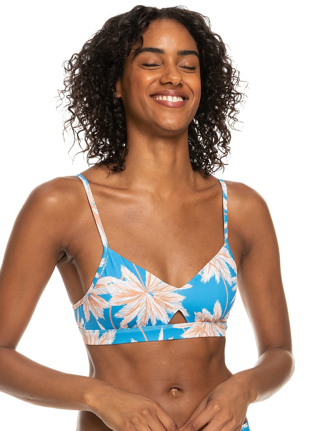 swimsuit Roxy PT Roxy Love The Cross Step - BJT6/Azure Blue Palm Island - women´s