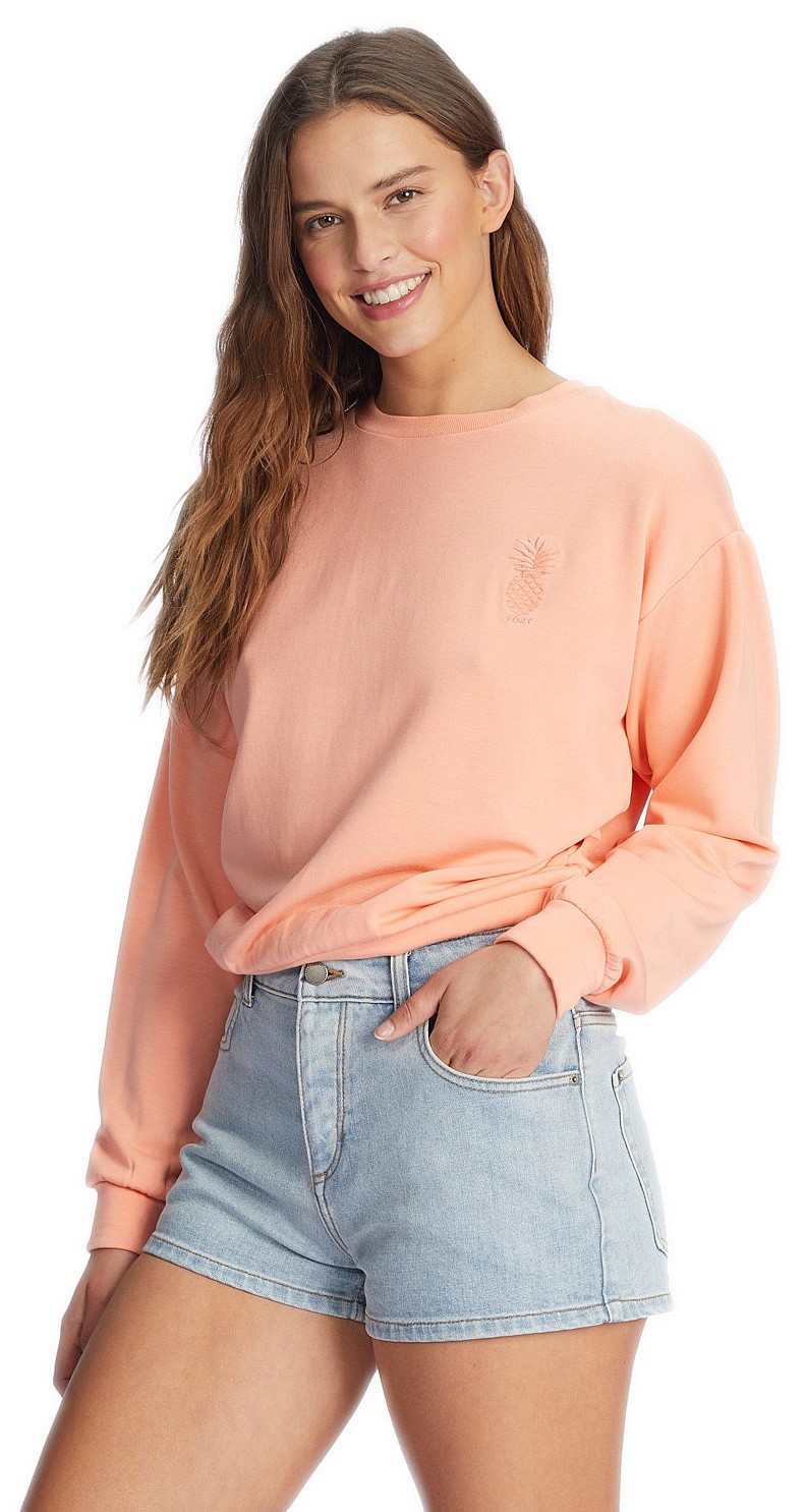 sweat-shirt Roxy Surfing By Moonlight - MFQ0/Papaya Punch - women´s