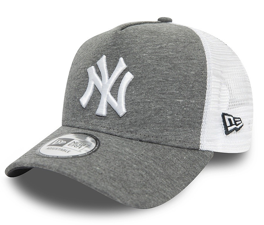 czapka z daszkiem New Era 9FO AF Jersey Trucker MLB New York Yankees - Grey Heather/White