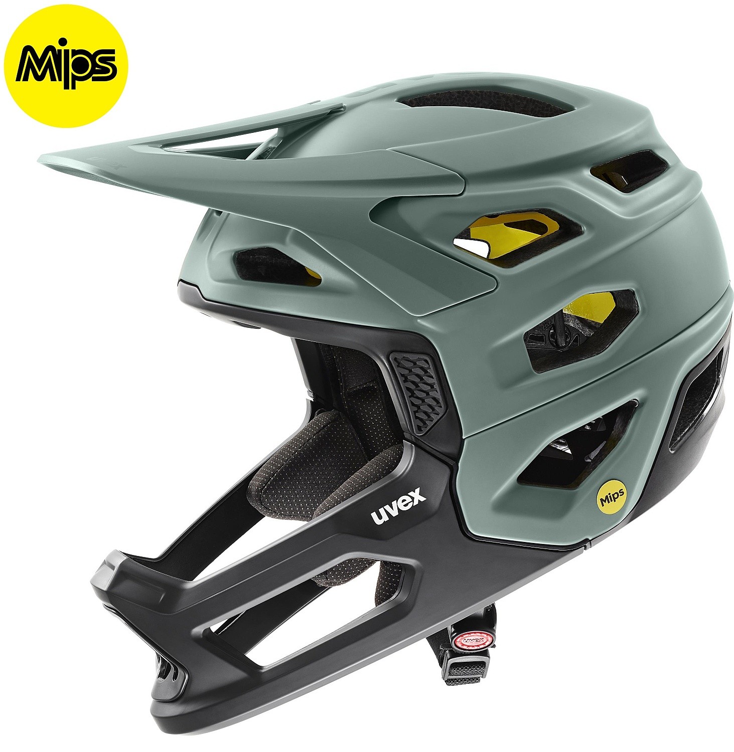 Helm Uvex Revolt Mips - Moss Green/Black Matt