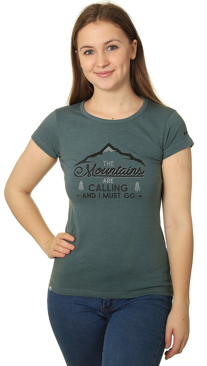 T-shirt Hi-Tec Lady Nulis - Silver Pine Melange - women´s
