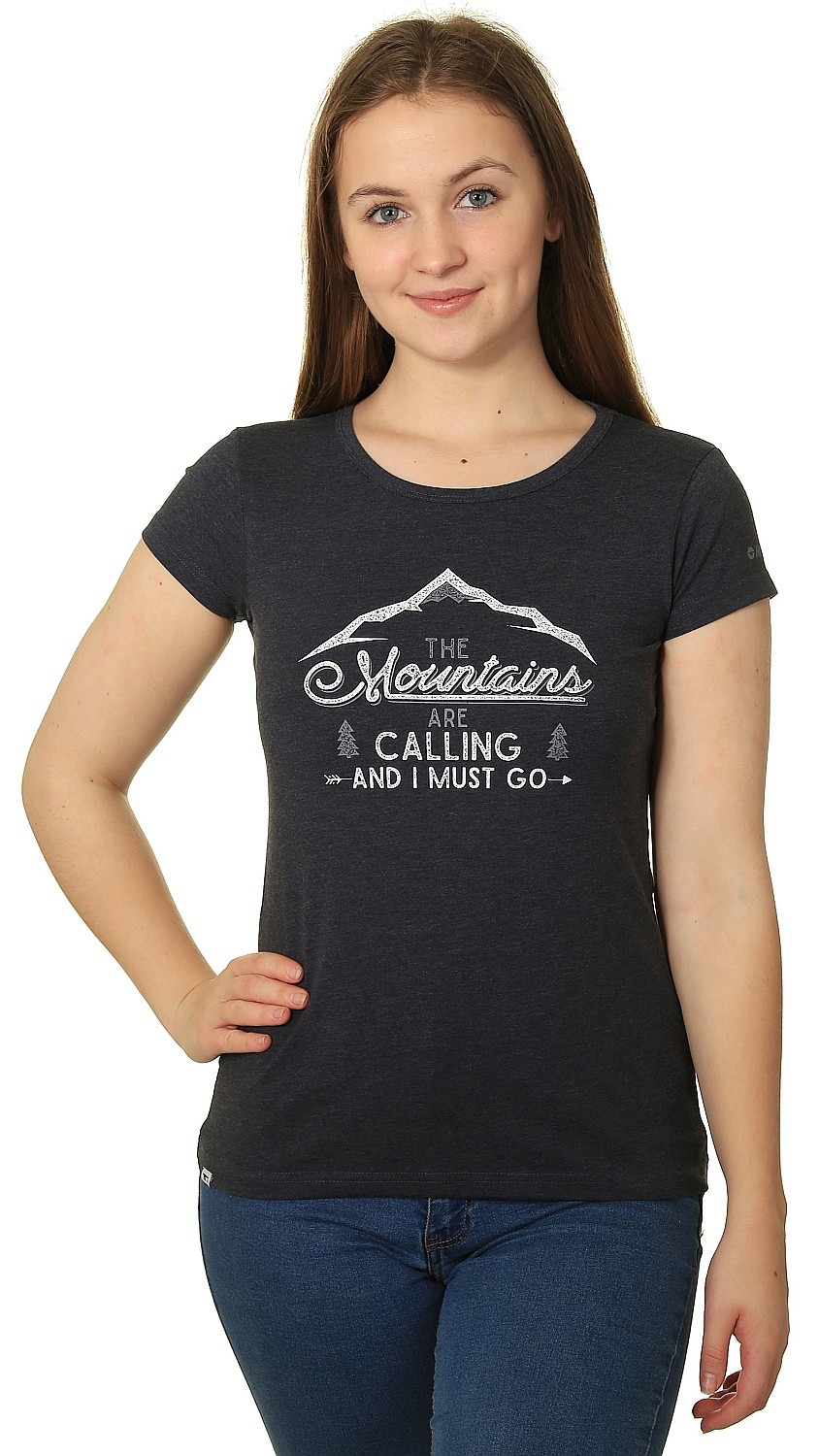 T-shirt Hi-Tec Lady Nulis - Blue Nights Melange - women´s