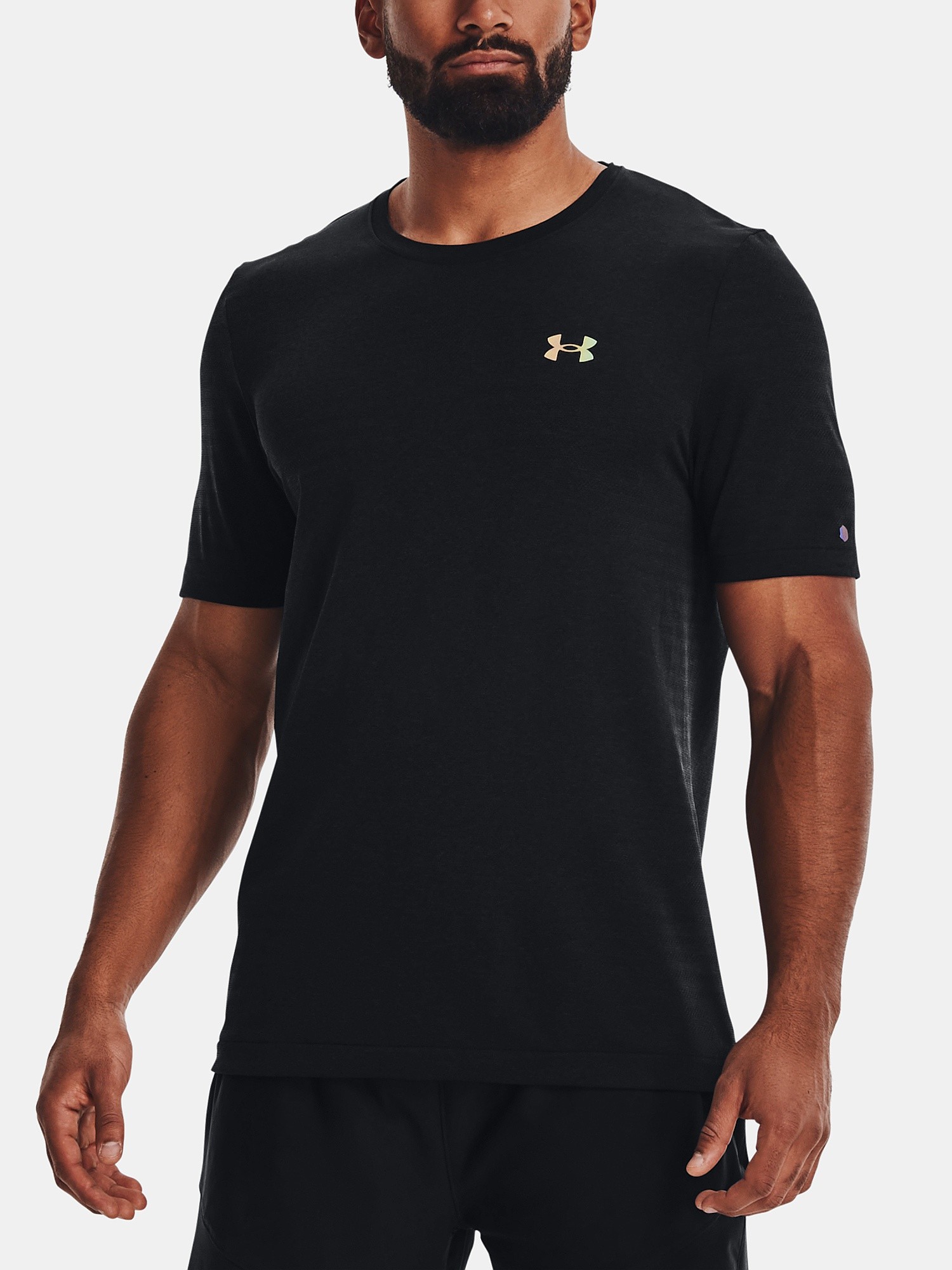 T-shirt Under Armour Rush Seamless GeoSport  - Black