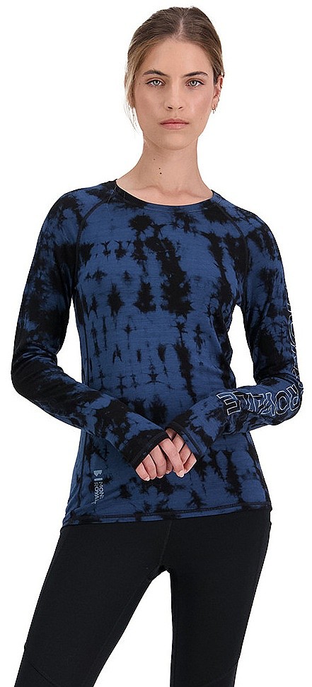 tričko Mons Royale Bella Garment dyed LS - Ice Night Tie Dye