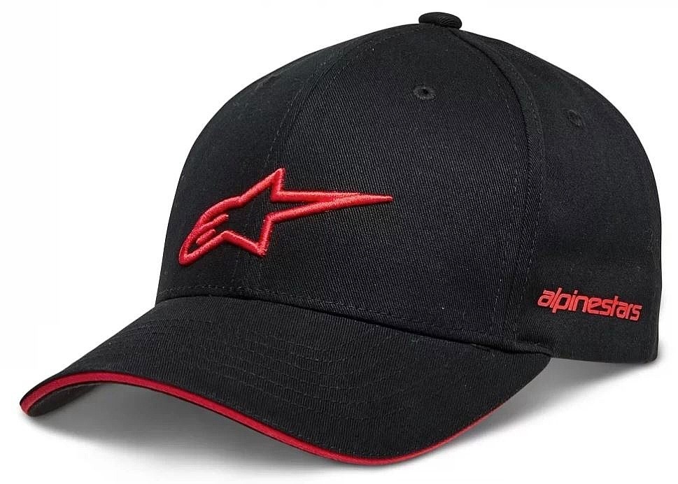 gorra con visera Alpinestars Rostrum - Black/Red - men´s