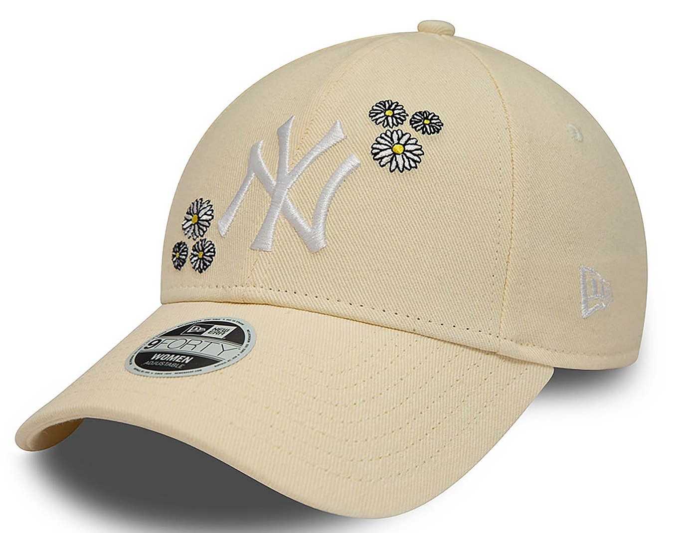 czapka z daszkiem New Era 9FO Denim MLB New York Yankees - Stone/White