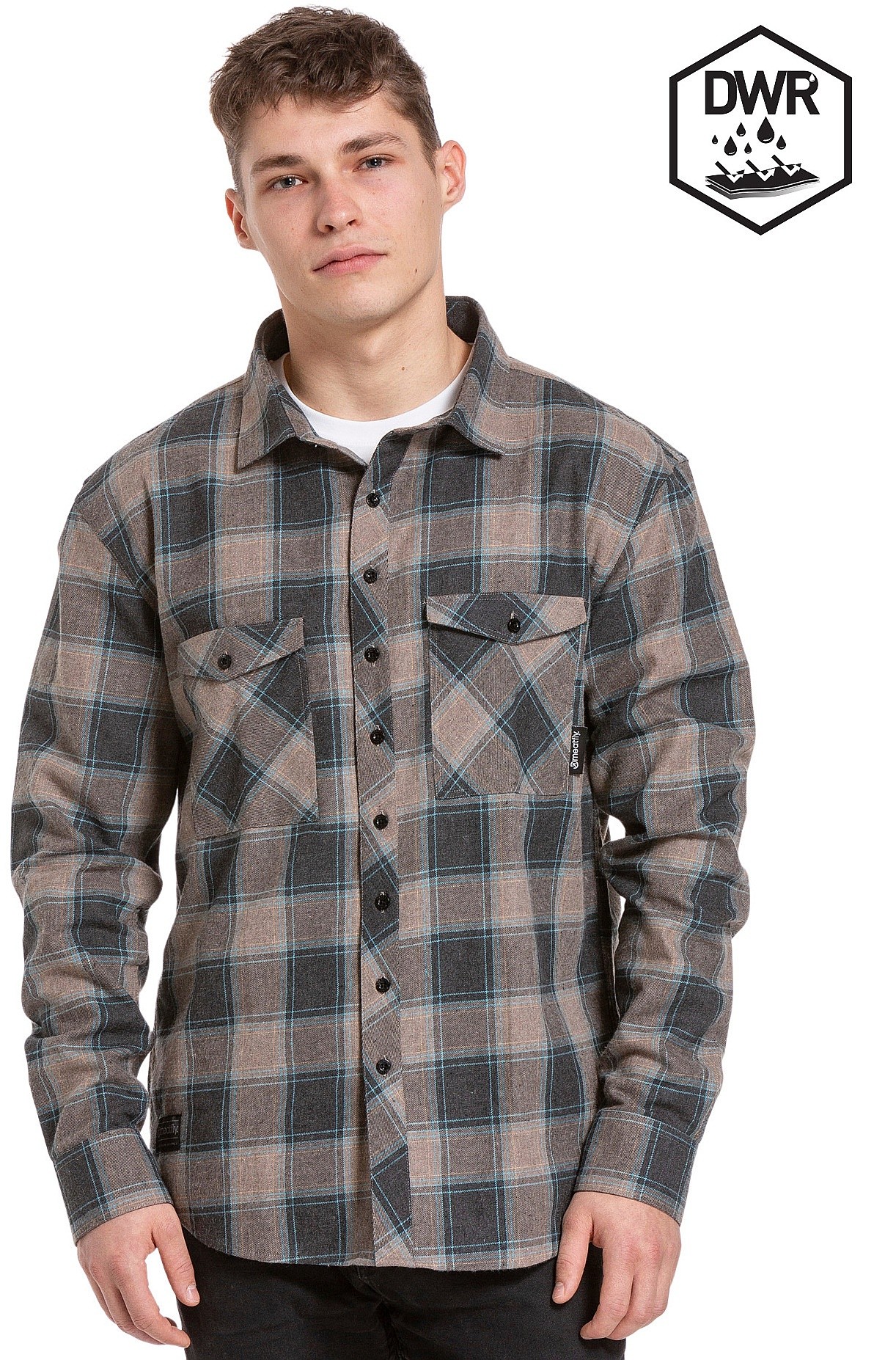 košeľa Meatfly Hunt Premium LS - Brown