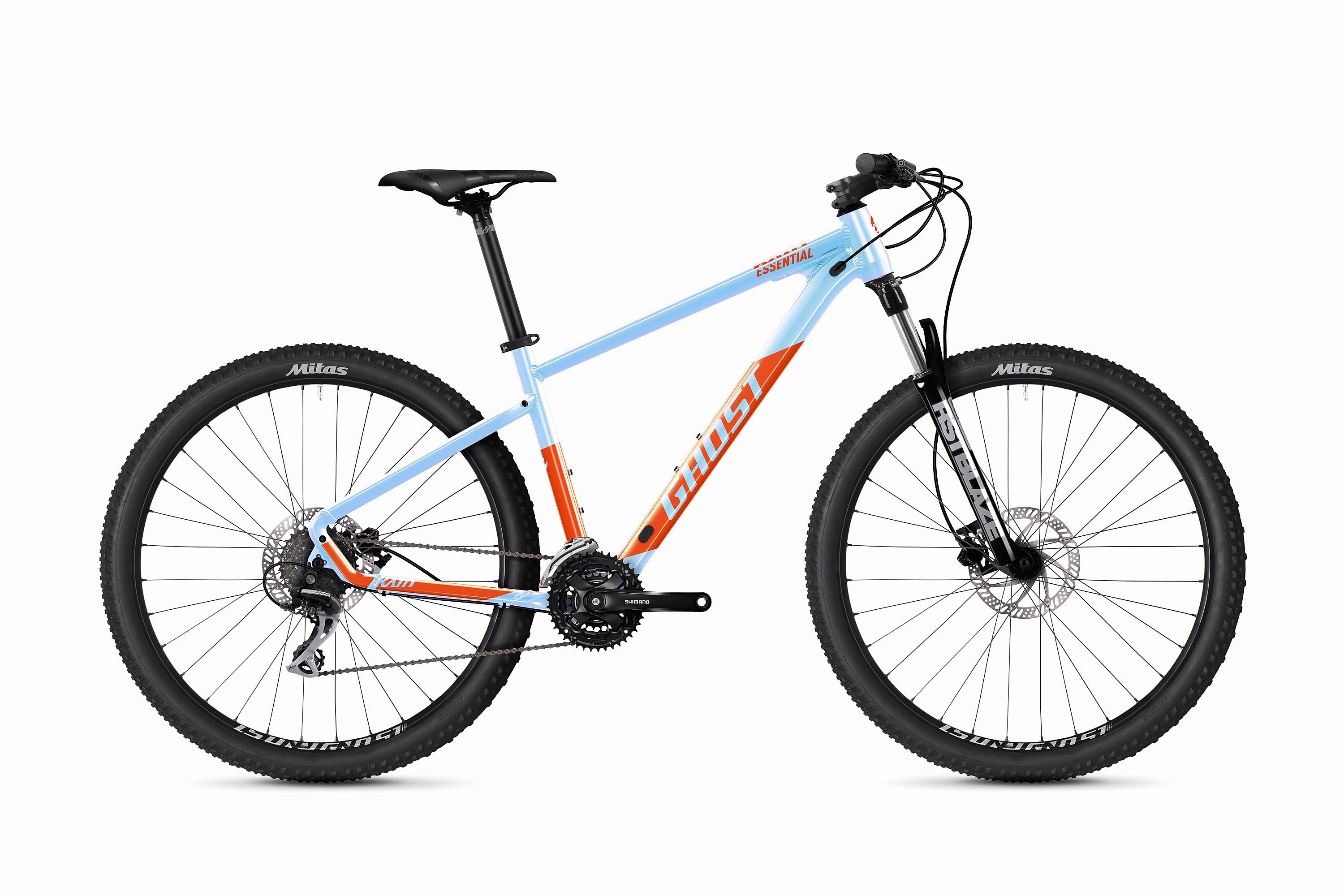 велосипед Ghost Kato Essential 27.5" - Light Blue Pearl/Orange Gloss