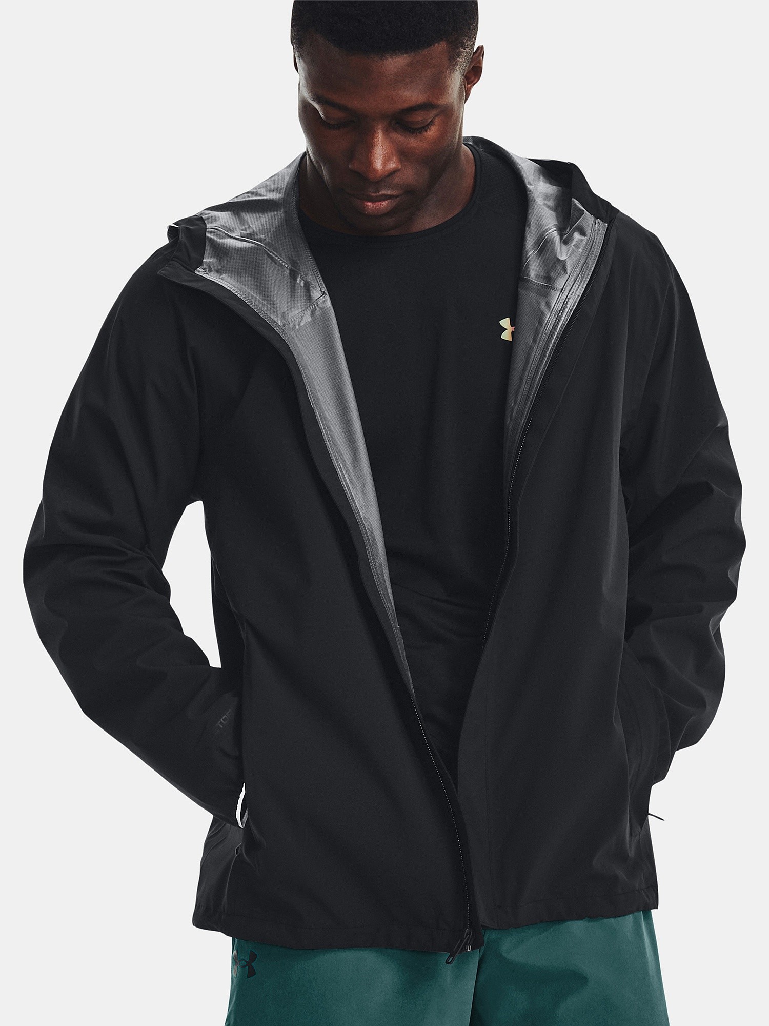 geacă Under Armour Stormproof Cloudstrike Stretch - Black/Pitch Gray - men´s