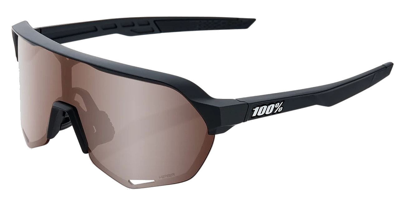 okuliare 100% S2 - Soft Tact Black/HiPER Crimson Silver Mirror Lens