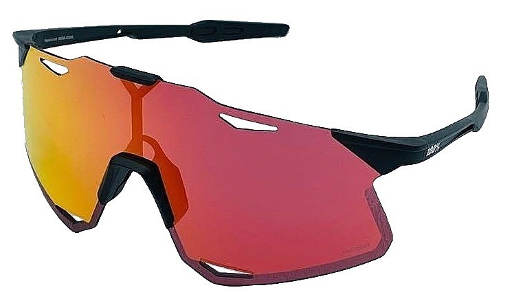 briller 100% Hypercraft - Matte Black/HiPER Red Multilayer Mirror Lens