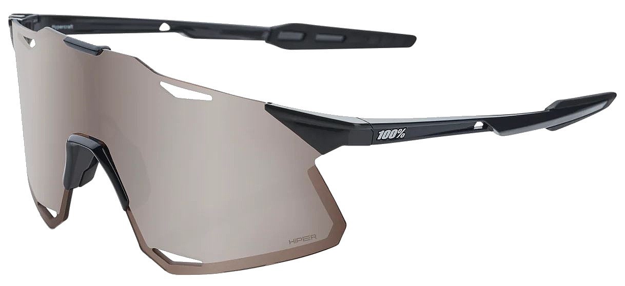 okulary 100% Hypercraft - Gloss Black/HiPER Silver Mirror Lens