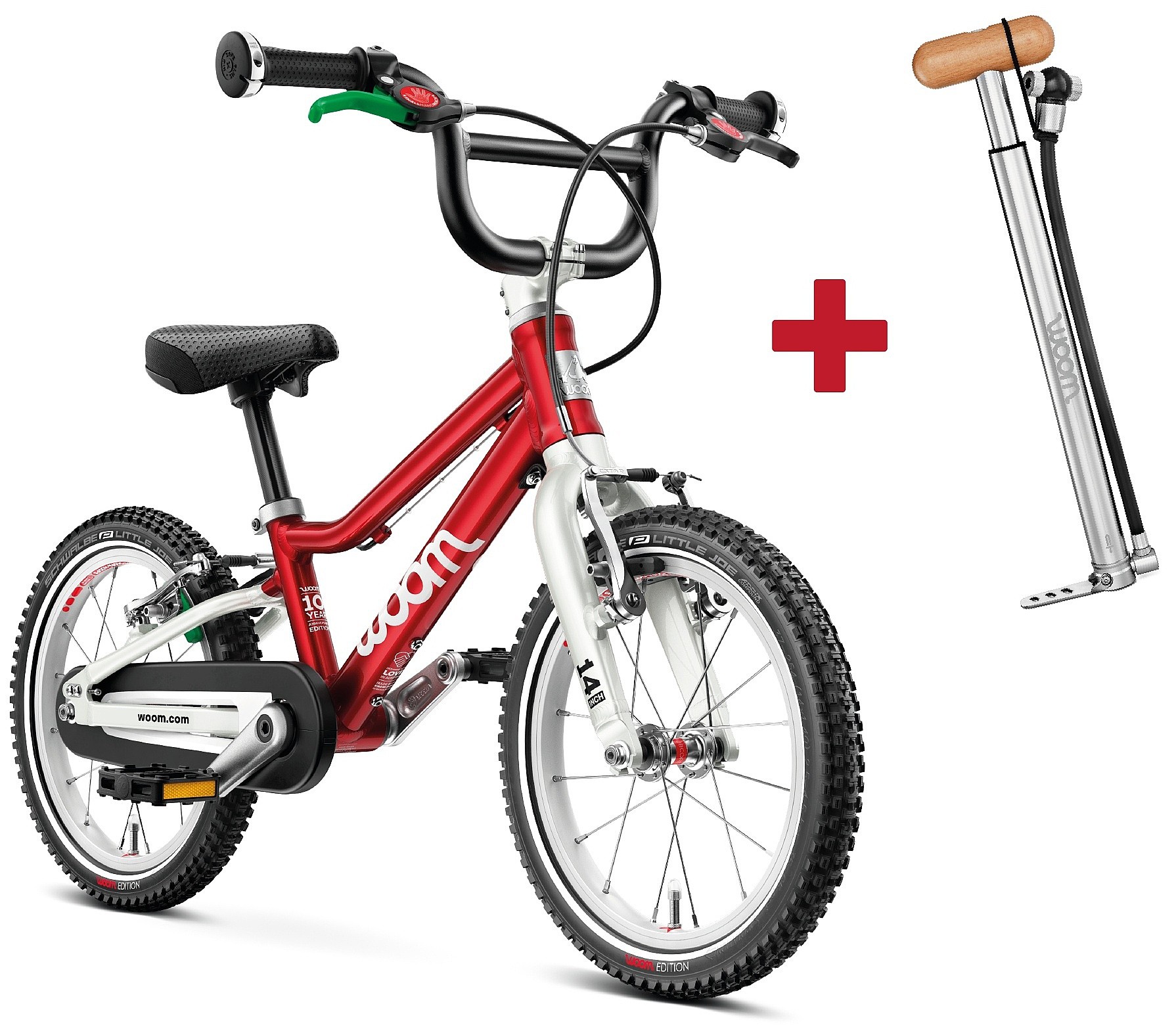 rower Woom 2 Original 14" Limited Edition Anniversary Red snowboard