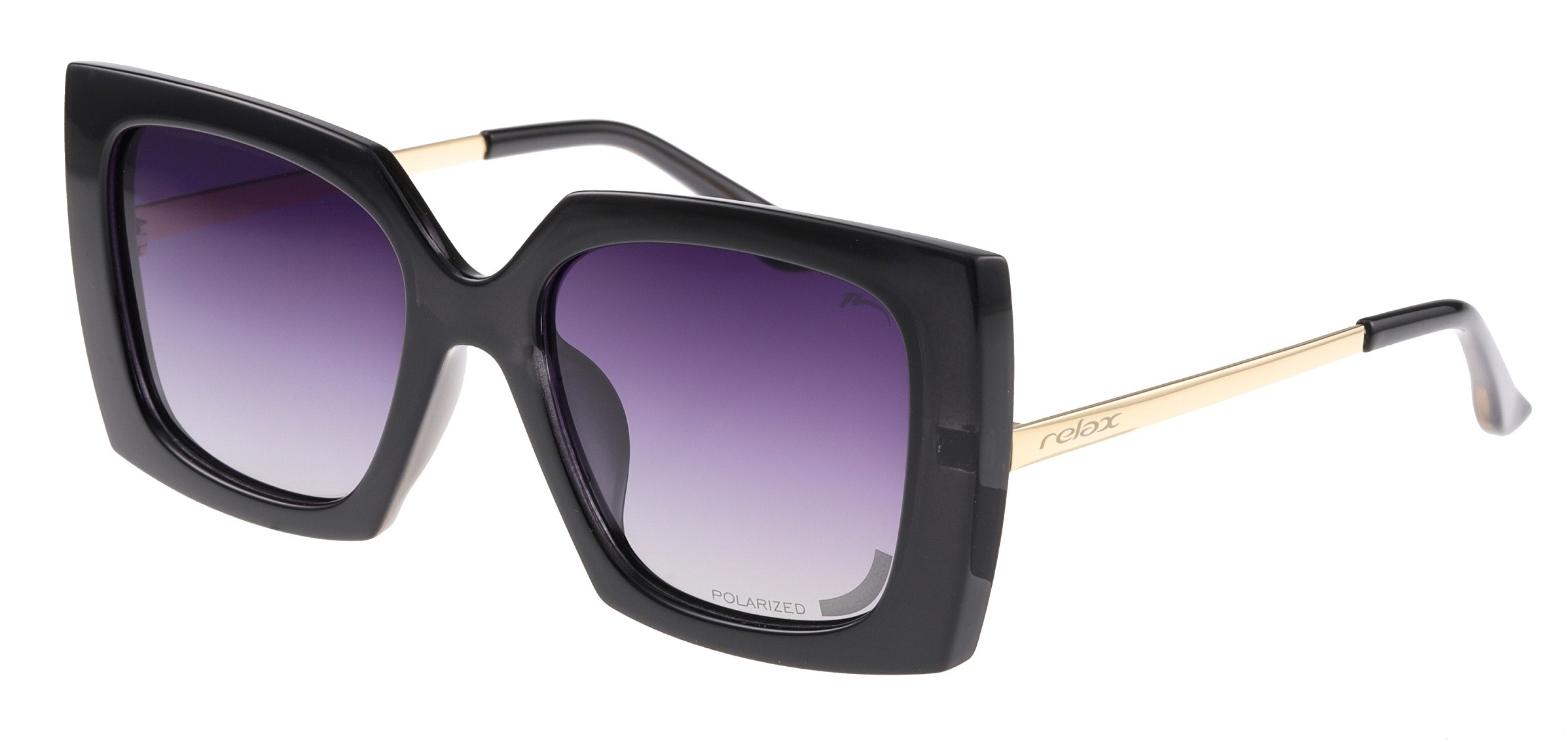 Brille Relax Montebello - R0350A/Gloss Black/Gold/Grey/Polarized - women´s