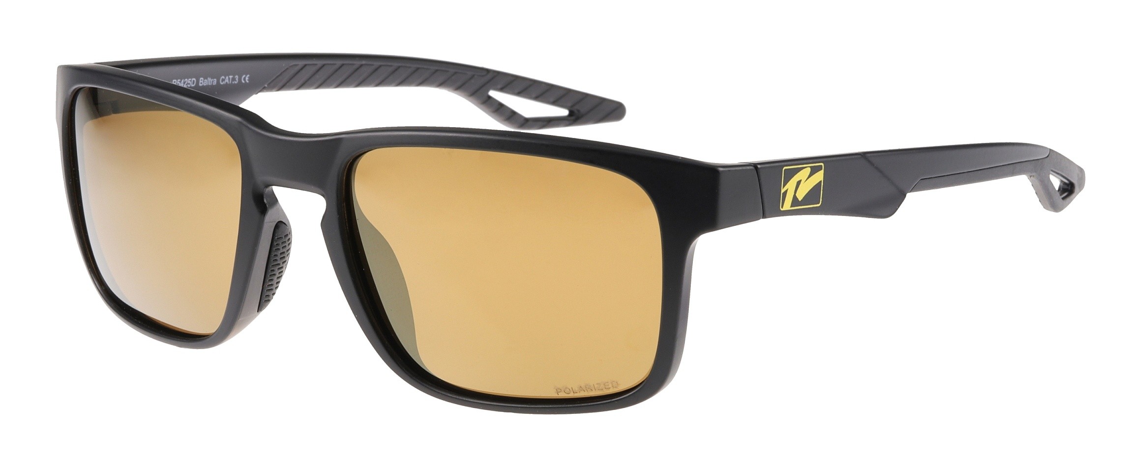 des lunettes Relax Baltra - R5425D/Matte Black/Brown/Gold Sensor/Polarized