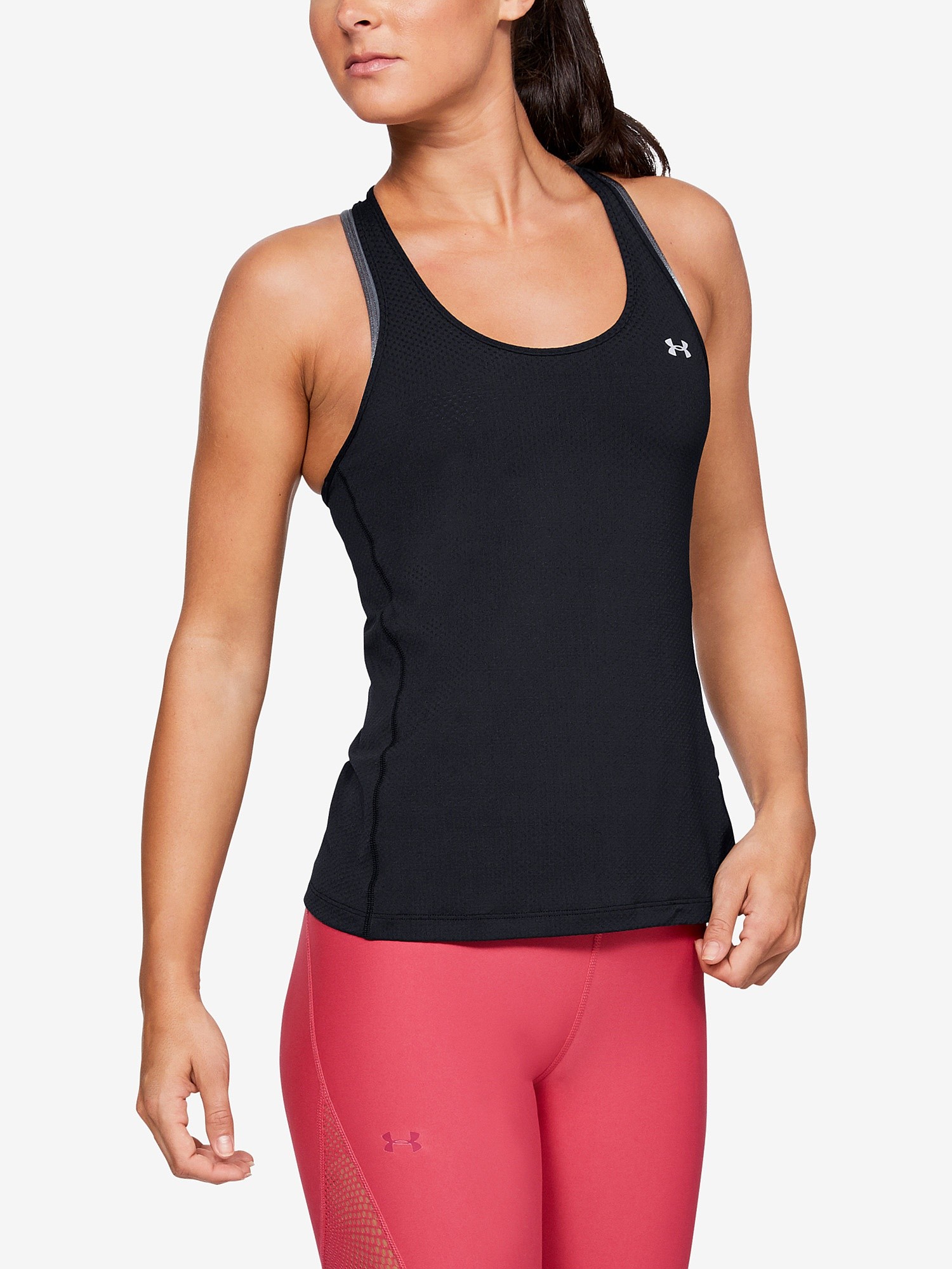 tílko Under Armour HeatGear Armour Racer - Black/Metallic Silver