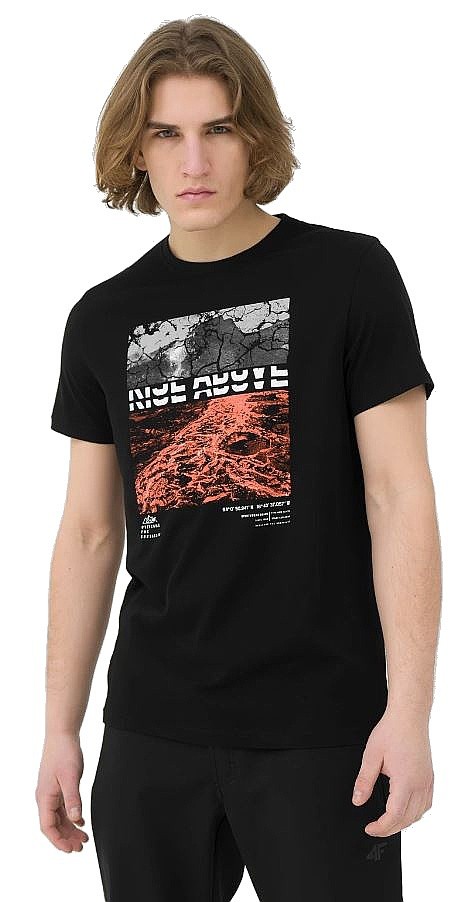 T-Shirt 4F 4FSS23TTSHM490 - 20S/Deep Black - men´s