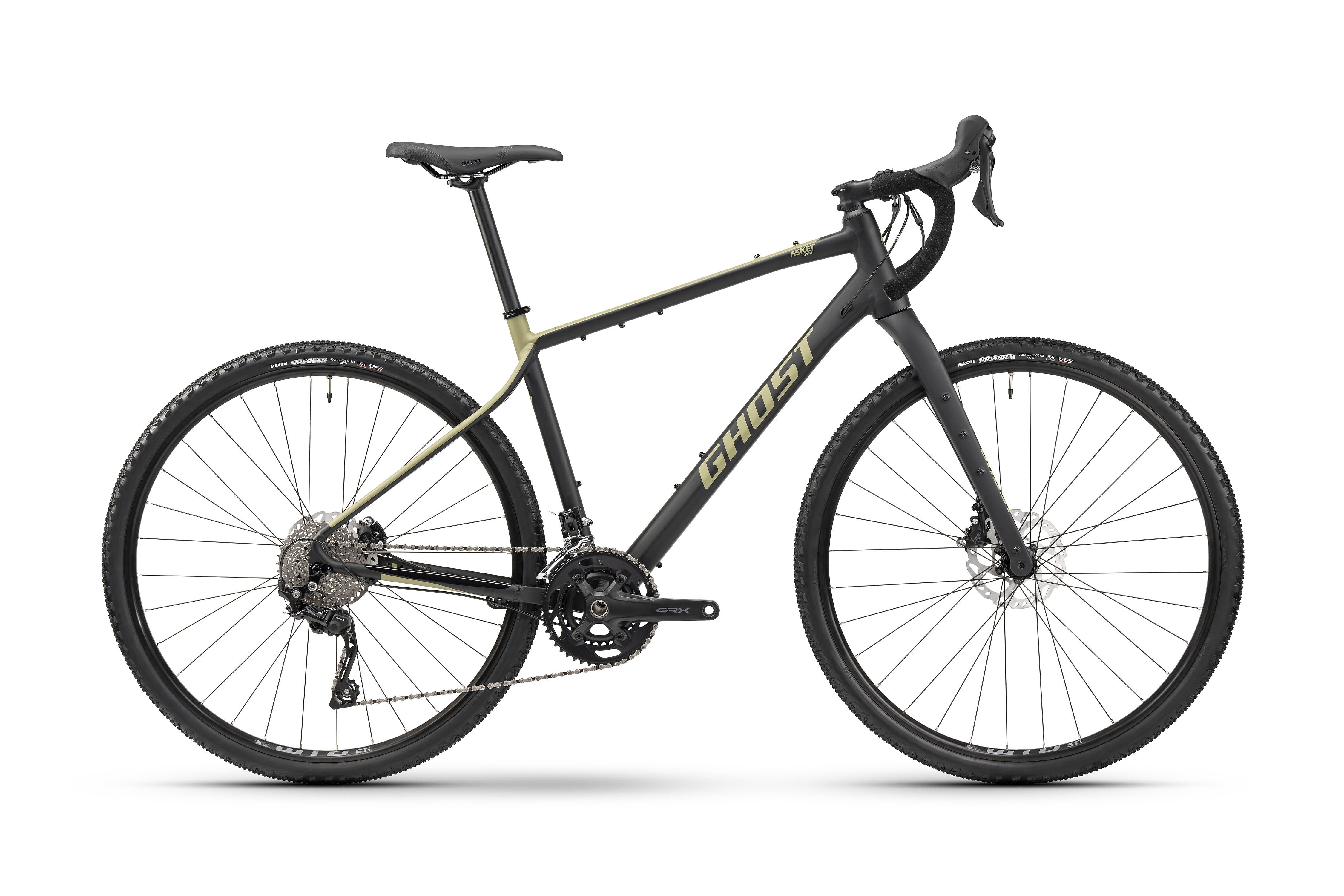 Fahrrad Ghost Asket Essential AL 28" - Black/Green