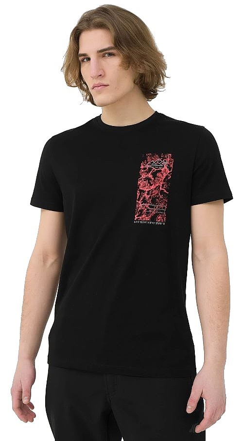 T-Shirt 4F 4FSS23TTSHM487 - 20S/Deep Black - men´s