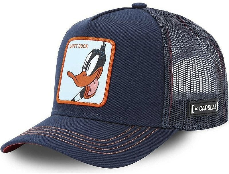 Capslab Berretto Snapback Looney Tunes – Bugs Bunny E Daffy Duck – Nero/Grigio Con Visiera Marrone, Regolabile, Taglia Unica Adulto