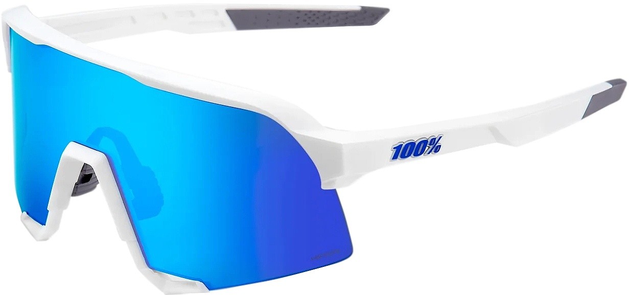 gafas 100% S3 - Matte White/HiPER Blue Multilayer Mirror Lens