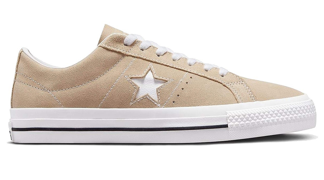 обувь Converse One Star Pro Classic Suede OX - A04155/Oat Milk/White/Black