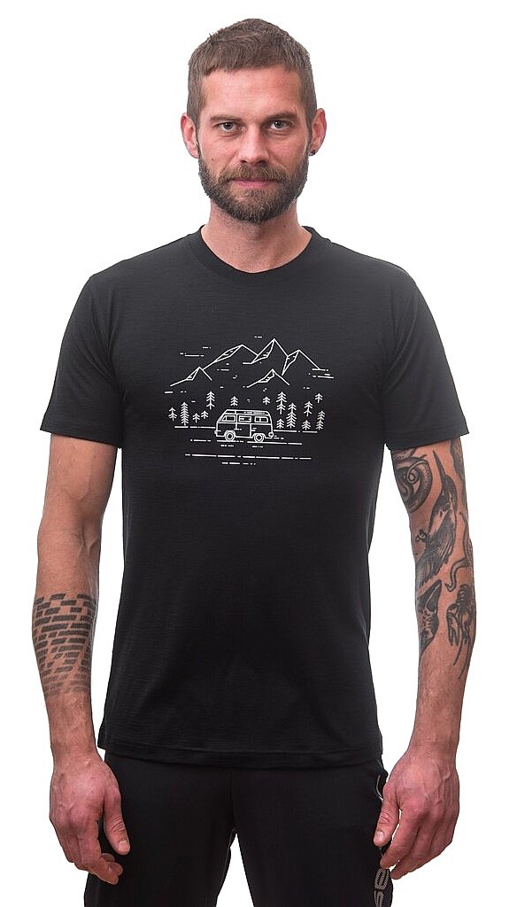 T-shirt Sensor Merino Active PT Van Life - Black
