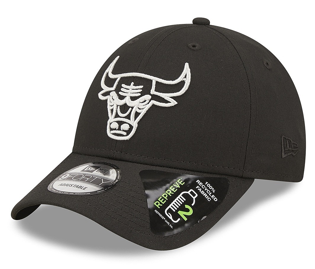 czapka z daszkiem New Era 9FO Repreve Monochrome NBA Chicago Bulls - Black/Black