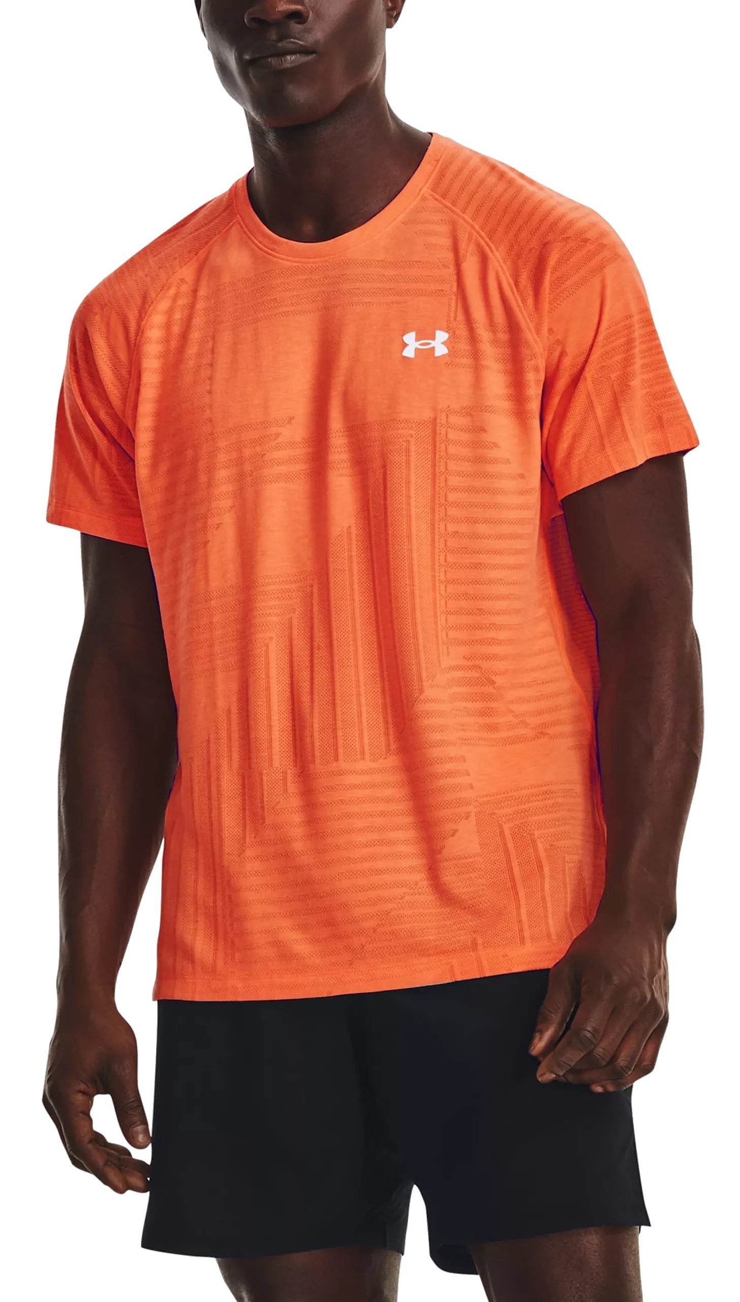рубашка Under Armour Streaker Deco Diamond - Orange Blast/Frosted Orange - men´s