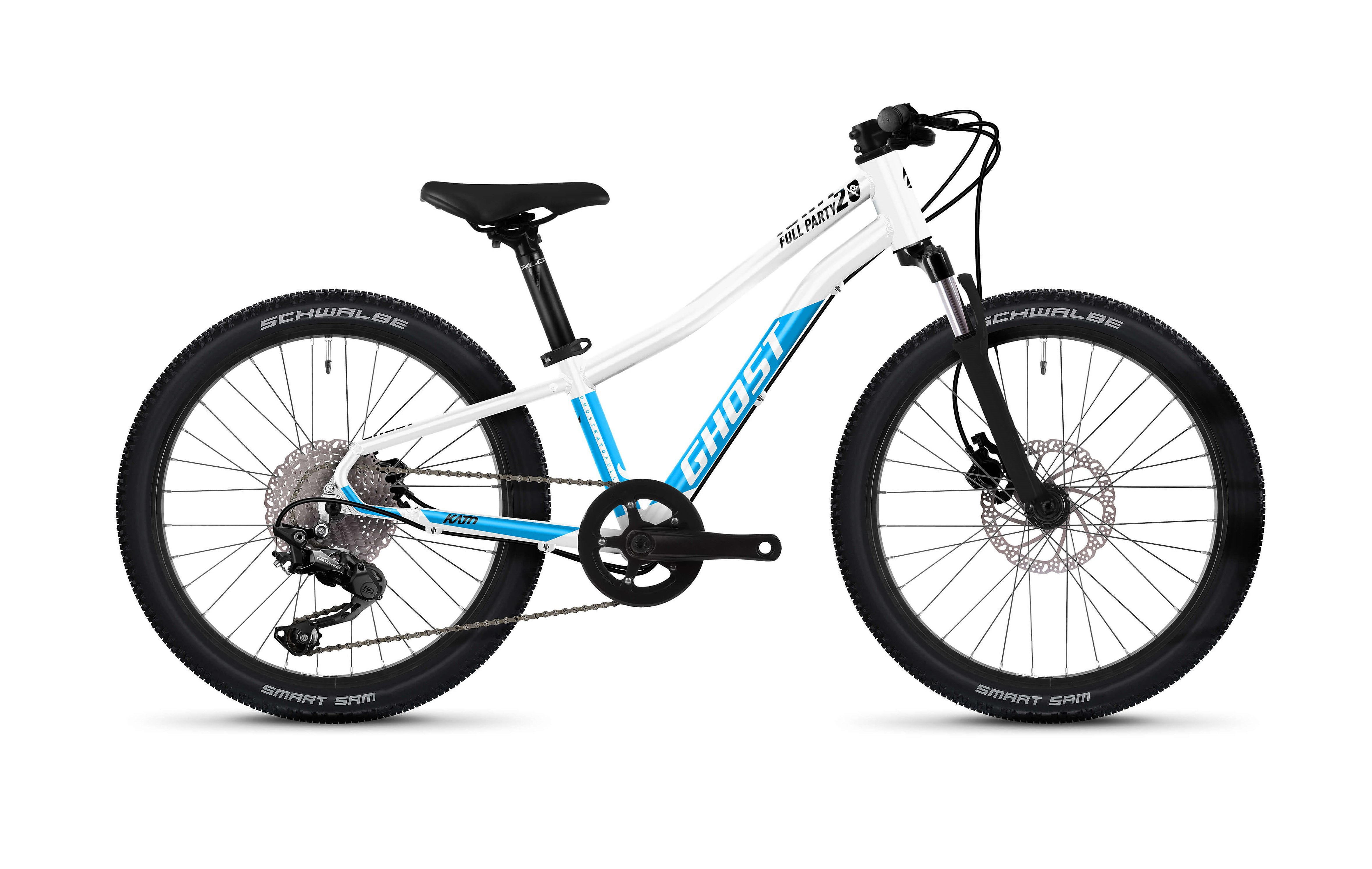 Fahrrad Ghost Kato Full Party 20" - Pearl White/Bright Blue Gloss - boy´s