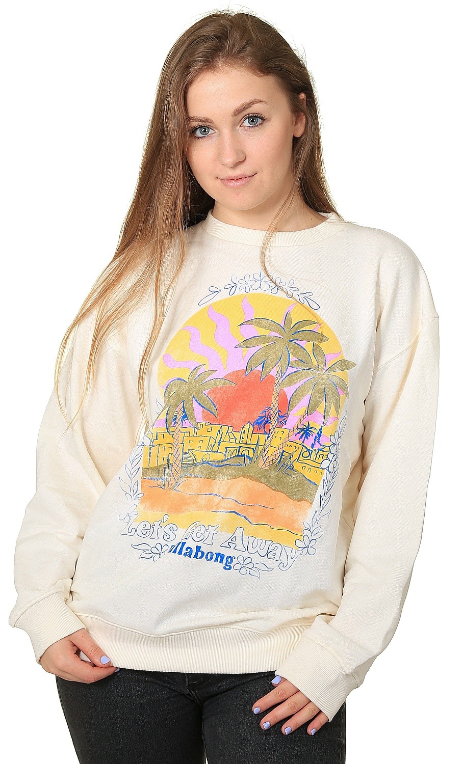 sweat-shirt Billabong Getaway - Salt Crystal - women´s