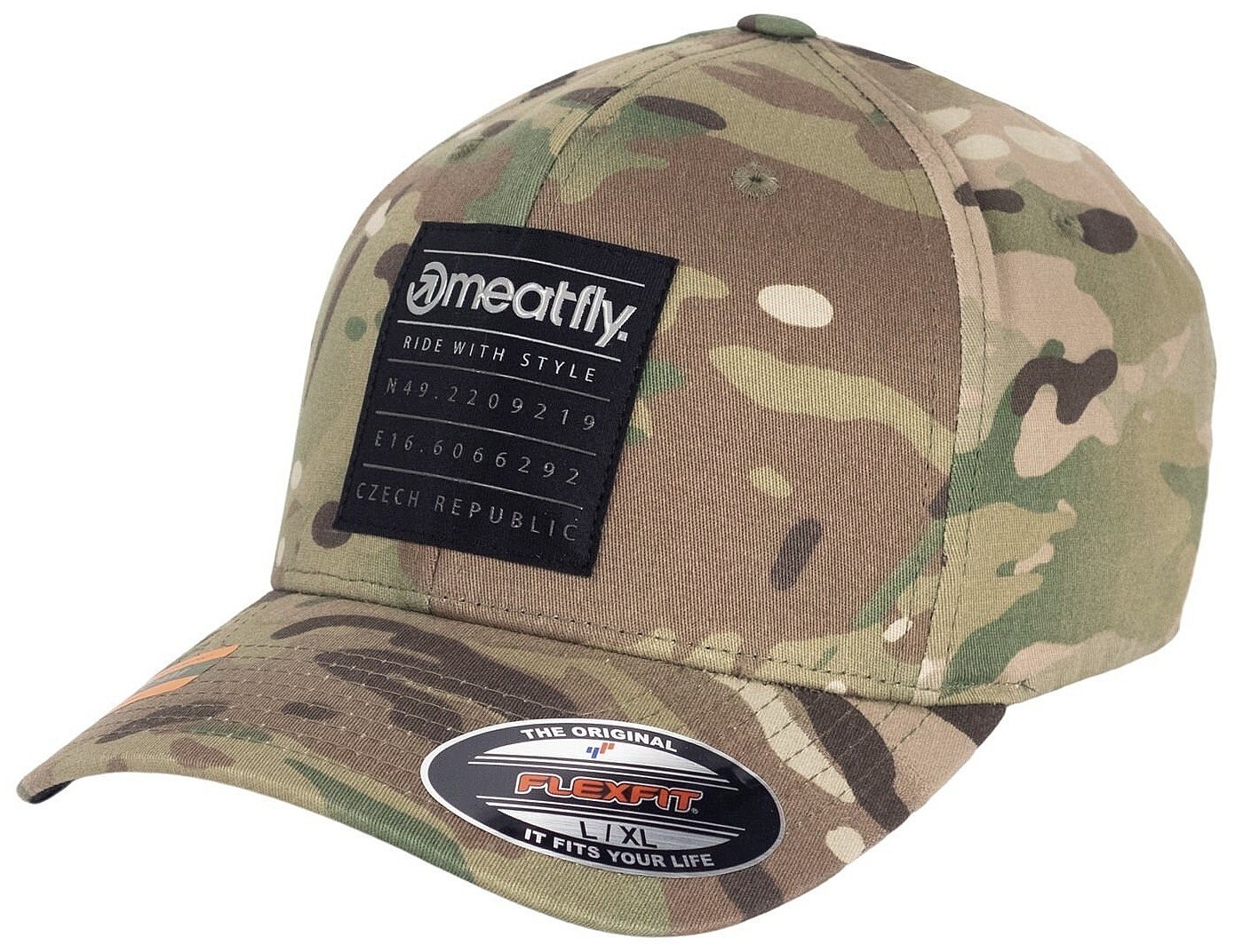 czapka z daszkiem Meatfly Raptor Flexfit - Coordinates Multicam