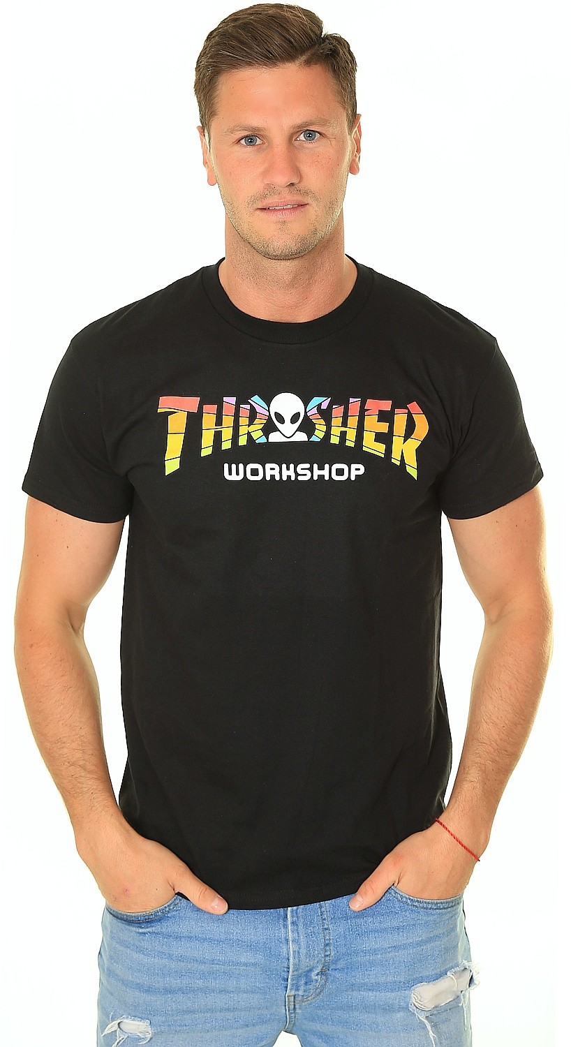 tričko Thrasher Thrasher x AWS Spectrum - Black