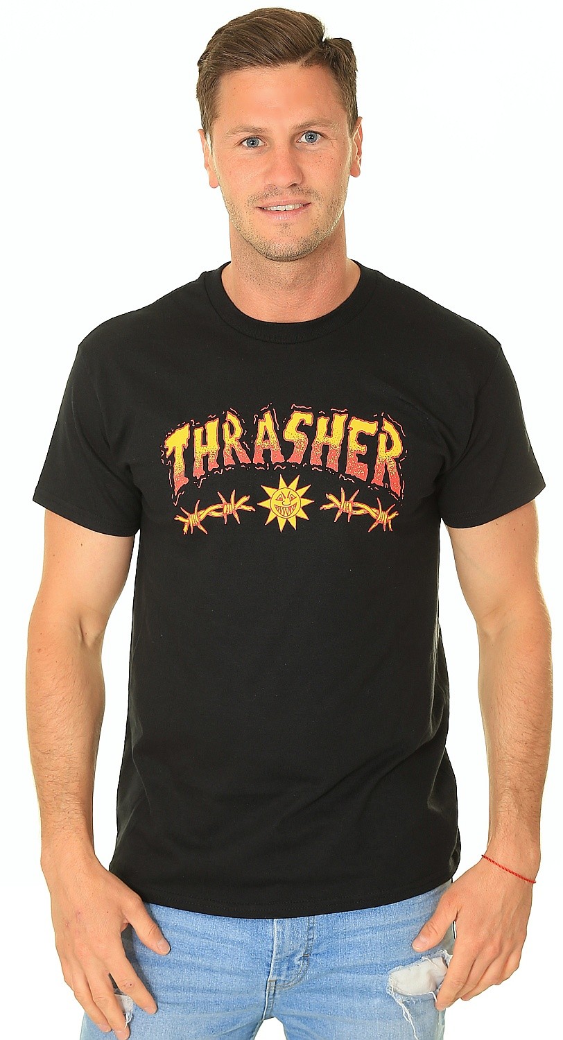 póló Thrasher Sketch - Black - men´s